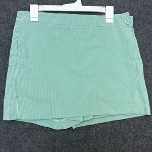 ILTM Women’s Pin Stripe Mini Skort XL Green White Preppy Retro Athleisure